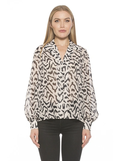 Alexia Admor Mila Collared Blouse In Multi
