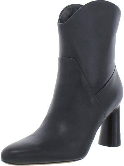 Shop Vince Harlow Womens Leather Pull On Ankle Boots In Black