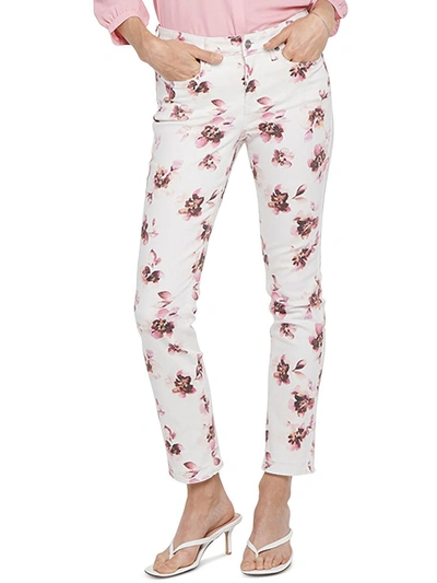 Shop Nydj Womens Print Pocket Ankle Jeans In White