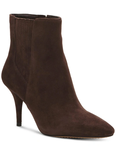 Shop Vince Camuto Ambind Womens Suede Almond Toe Ankle Boots In Multi