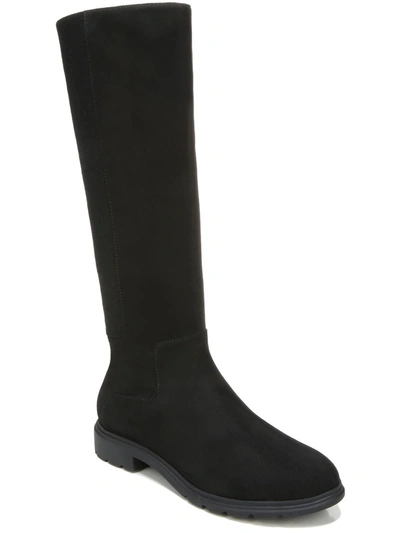 Dr. Scholl's Shoes New Start Womens Faux Suede Tall Knee-high Boots In Black