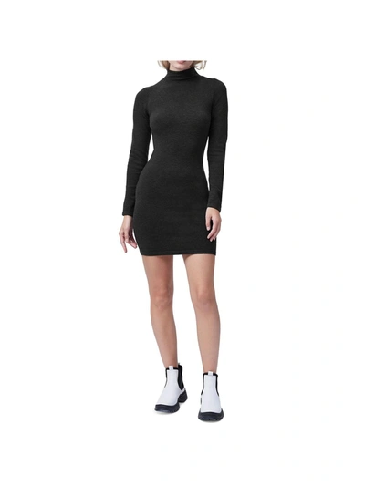 French Connection Mari Ribbed Long Sleeve Sweater Dress In Black