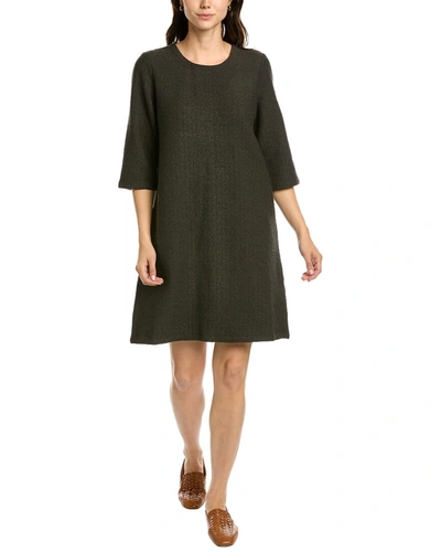 Shop Eileen Fisher 3/4-sleeve Dress In Black