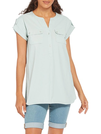 Lyssé Solstice Womens Casual Nylon Pullover Top In Multi