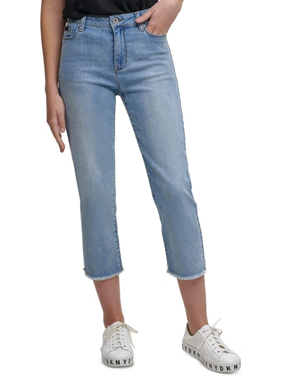 Shop Dkny Jeans Rivington Womens Denim Slim Fit Cropped Jeans In Multi