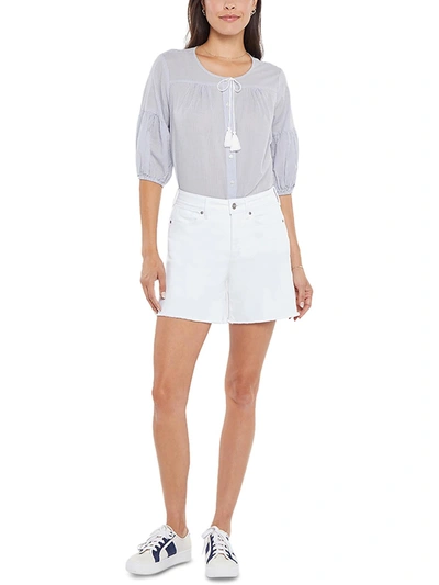 Shop Nydj Womens Denim Shorts In White