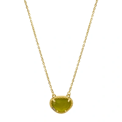 Shop Adornia Fine Adornia Birthstone Necklace 14k Yellow Gold Vermeil In Green