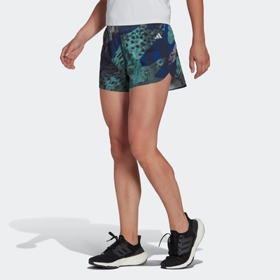 Shop Adidas Originals Women's Adidas Adizero Running Split Shorts In Green