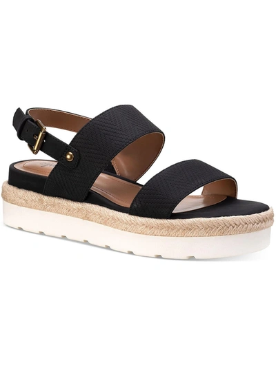 Style & Co Ferannie Womens Ankle Strap Heeled Espadrilles In Multi
