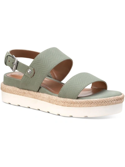 Style & Co Ferannie Womens Ankle Strap Heeled Espadrilles In Multi