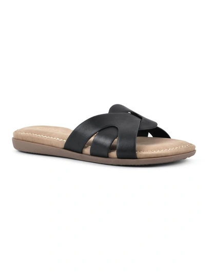 Cliffs By White Mountain Fortunate Womens Arch Support Slip On Slide Sandals In Multi