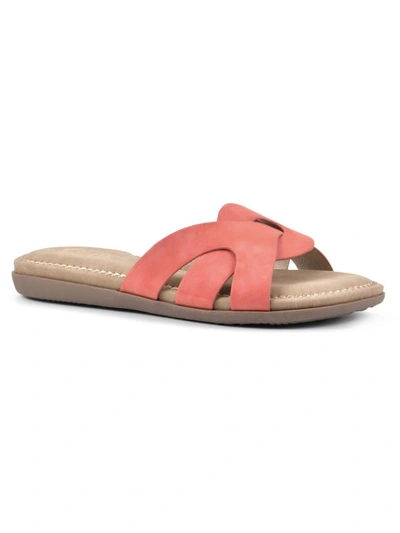 Cliffs By White Mountain Fortunate Womens Arch Support Slip On Slide Sandals In Multi