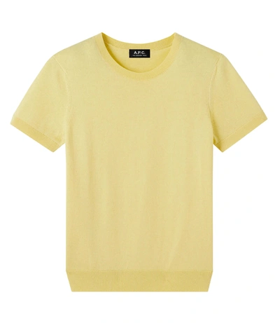 Shop Apc Alba Sweater In Yellow