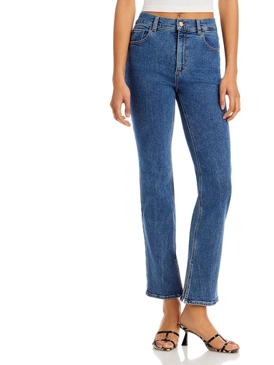 Shop Dl1961 Womens Pocket High Rise Straight Leg Jeans In Blue