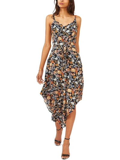 Shop Msk Womens Wide Leg Floral Jumpsuit In Multi