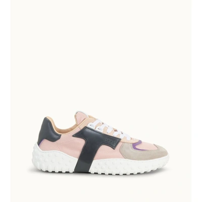 Shop Tod's Sneakers In High Tech Fabric And Leather In Multi
