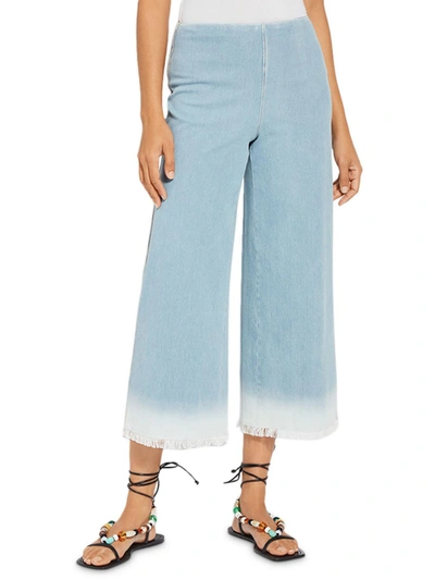 Shop Lyssé Womens High Waist Ombre Wide Leg Jeans In Blue