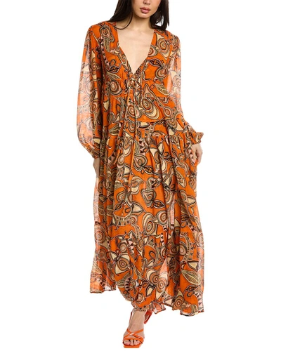 Shop A.l.c A. L.c. Mariana Silk & Linen-blend Dress In Multi