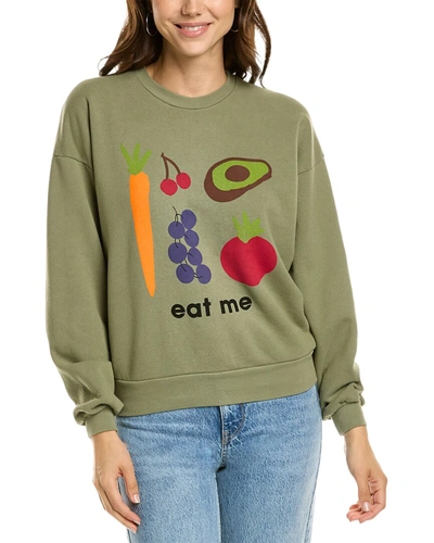Shop Mother The Drop Square Sweatshirt In Green