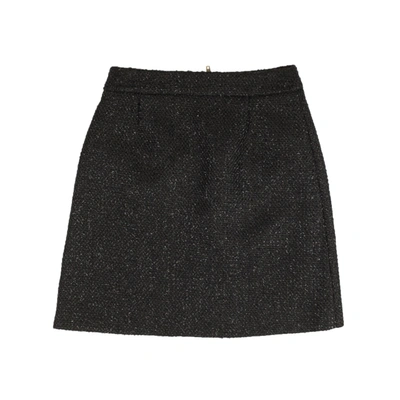 Shop Amiri Black Boucle Mini Skirt