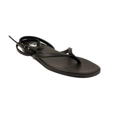 Shop Off-white Black Zip Tie Flat Sandals