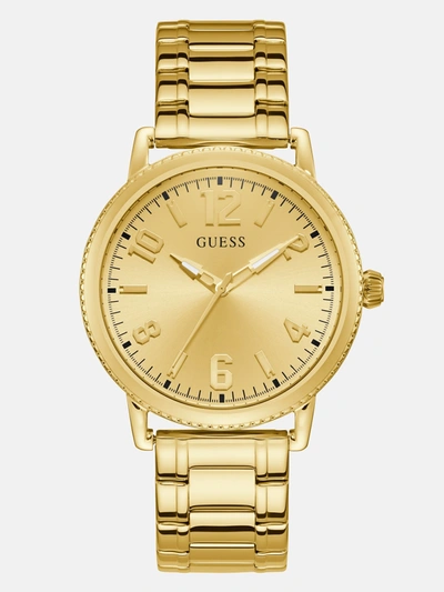 Guess Factory Gold-tone Analog Watch In Gold