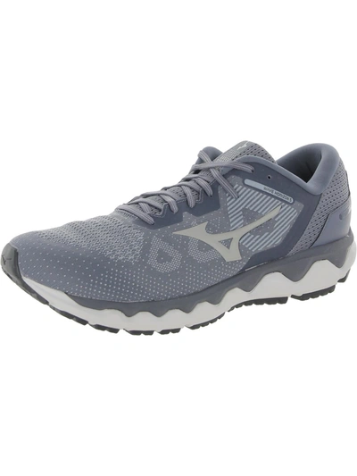 Shop Mizuno Wave Horizon 5 Mens Fitness Lifestyle Running Shoes In Blue