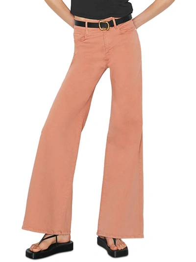 Shop Frame Le Palazzo Womens High Waist Flare Wide Leg Jeans In Pink