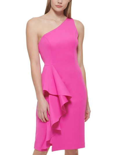 Shop Eliza J Womens Ruffled Knee Cocktail And Party Dress In Pink