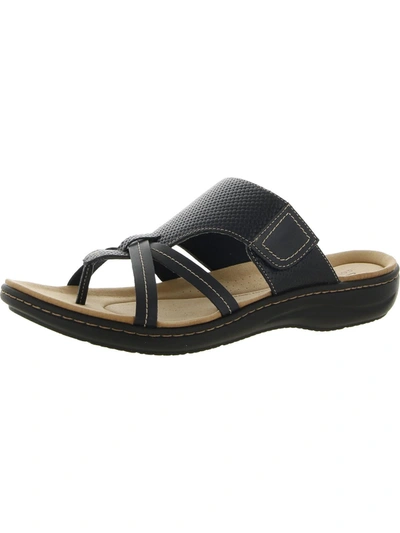 Shop Clarks Laurieann Edge Womens Leather Slip On Thong Sandals In Multi