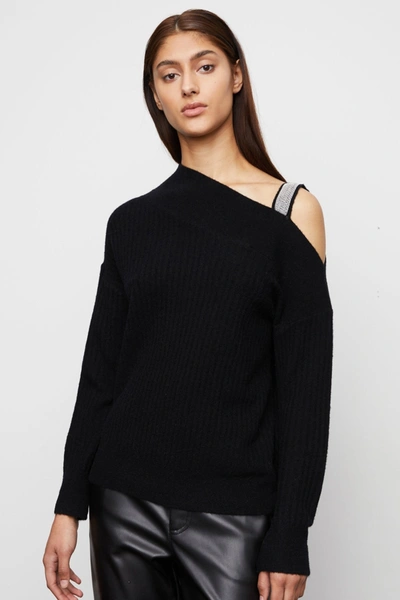 Shop Bailey44 Bailey 44 Kiara Ribbed Asymmetrical Sweater In Black