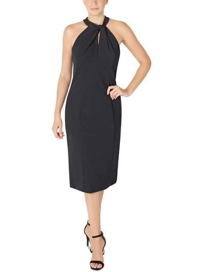 Shop Julia Jordan Womens Halter Midi Sheath Dress In Black