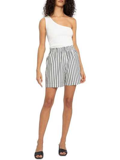 Shop Sanctuary Poplin Womens Striped Stretch Waist Casual Shorts In Multi