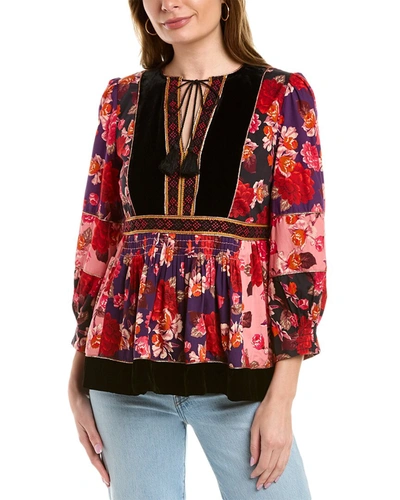 Shop Johnny Was Kimmy Peasant Top In Multi