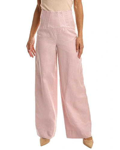 Shop Nicholas Aurel Linen Pant In Pink