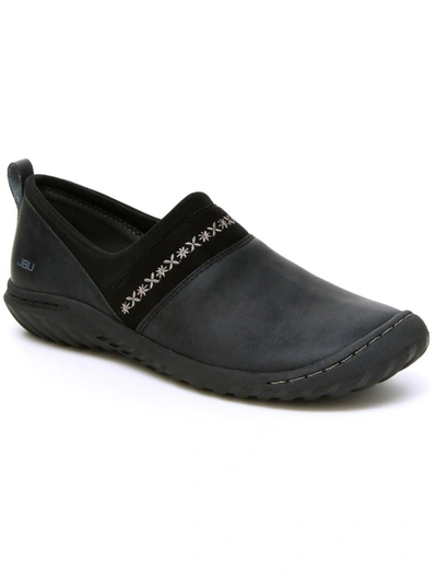 Shop Jbu By Jambu Becca Womens Leather Memory Foam Slip-on Sneakers In Black