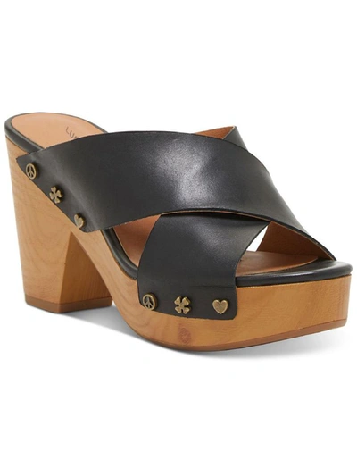 Shop Lucky Brand Takara Womens Leather Embellished Clogs In Black