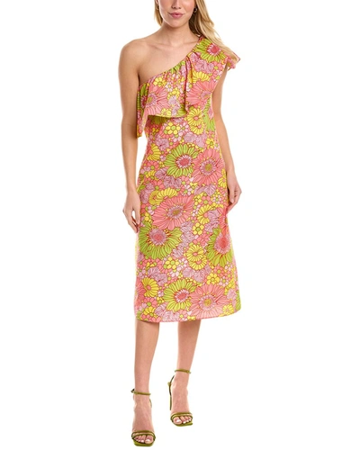 Shop Flora Bea Nyc Adalyn Midi Dress In Yellow