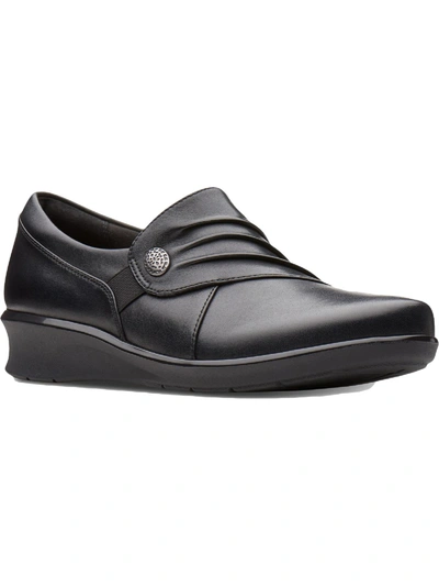 Shop Clarks Hope Roxanne Womens Leather Slip On Fashion Loafers In Black