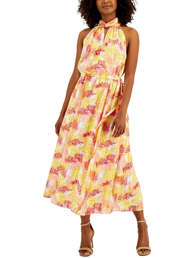 Shop Anne Klein Womens Pinstripe Long Maxi Dress In Multi