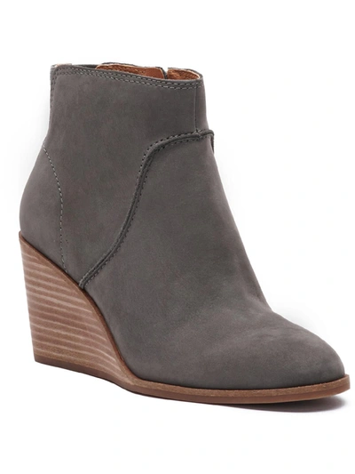 Lucky Brand Zanta Womens Nubuck Wedge Ankle Boots In Multi