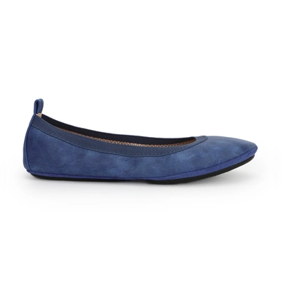Shop Yosi Samra Nina Foldable Ballet Flat In Royal Blue Peta-approved Vegan Leather