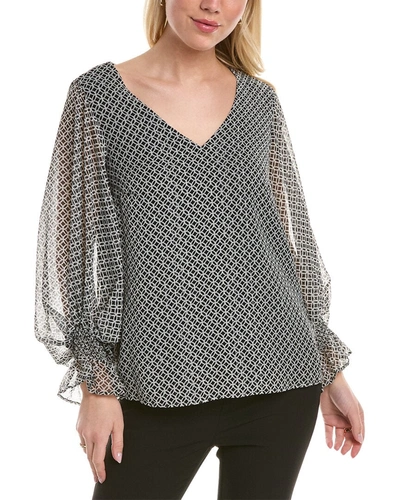 Shop Vince Camuto Blouson Sleeve Blouse In Black