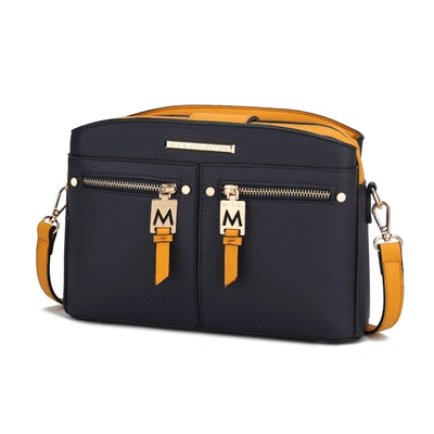 Mkf Collection By Mia K Zoely Vegan Leather For Wome's Crossbody Handbag In Blue