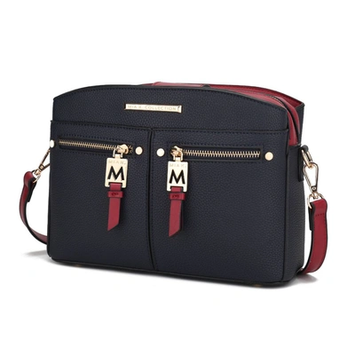 Mkf Collection By Mia K Zoely Vegan Leather For Wome's Crossbody Handbag In Blue