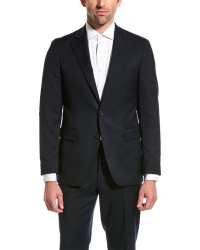 Shop Alton Lane The Mercantile Tailored Fit Suit With Flat Front Pant In Blue