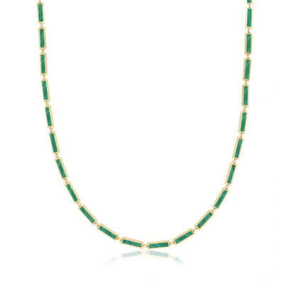 Shop The Lovery Mother Of Pearl Bar Necklace In Multi