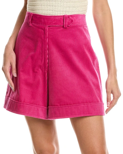 Shop Oscar De La Renta Wide Corduroy Short In Pink