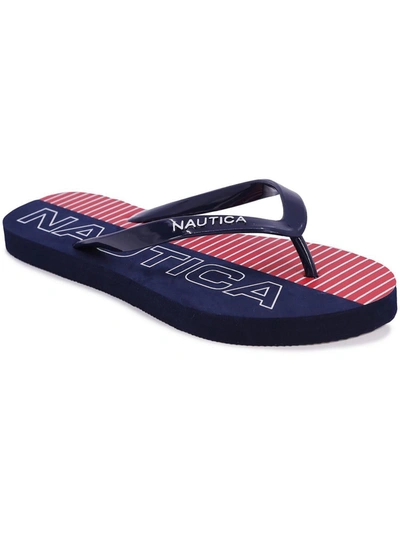 Shop Nautica Hatcher 24 Womens Slip On Flats Flip-flops In Multi