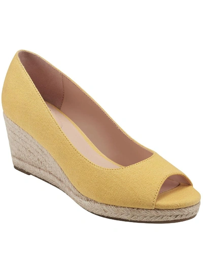 Shop Bandolino Nuri7 Womens Slip On Heels In Yellow